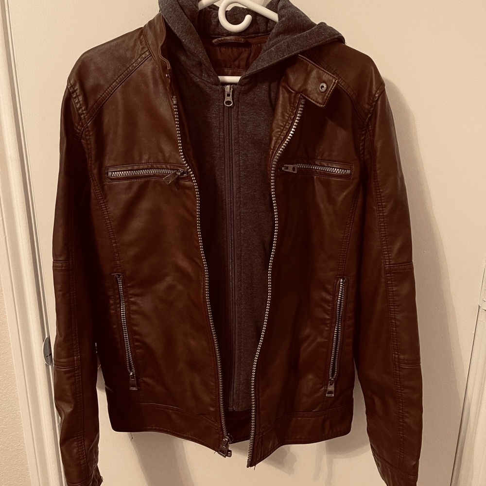 Guess leather jacket small size